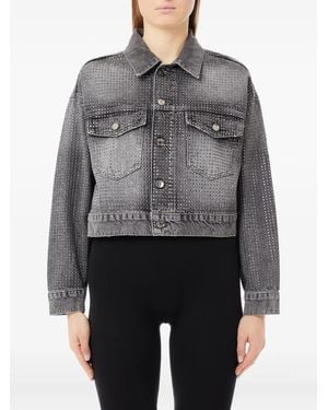 Liu Jo Studded Denim Jacket - Gray