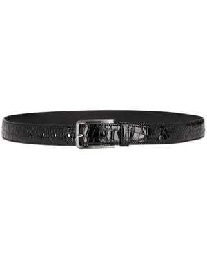 Prada Croc-Effect Leather Belt - White