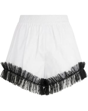 RED Valentino Ruffled Shorts - White
