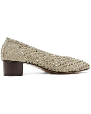 Le Monde Beryl Woven Leather Pumps - Natural
