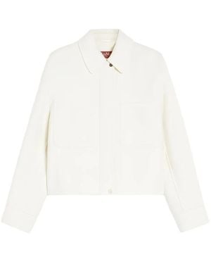 Max Mara Classic-collar jacket - Weiß