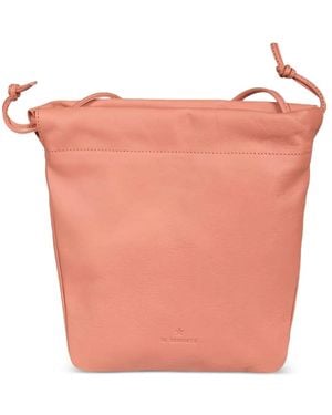 Il Bisonte Drawstring Leather Bucket Bag - Pink
