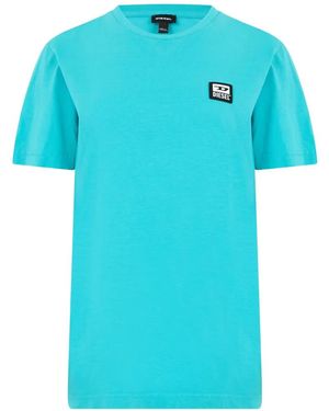 DIESEL Logo-Patch T-Shirt - Blue