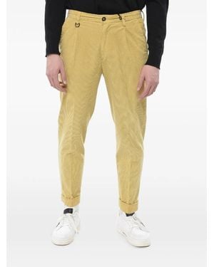 Paolo Pecora Pleated Corduroy Trousers - Natural