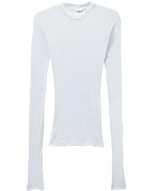 BITE STUDIOS Semi-sheer Long-sleeve Jersey - White