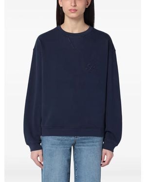 FRAME Pullover mit Rundhalsausschnitt - Blau