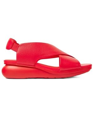 Camper Balloon Criss-Cross Flat Sandals - Red