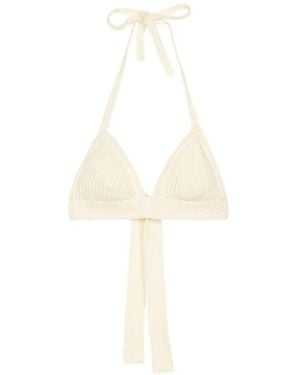 Bompard Gehäkeltes Bikinioberteil Mit V-Ausschnitt - Weiß