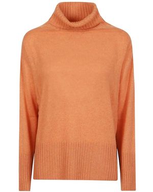 Aragona Roll-Neck Cashmere Sweater - Orange