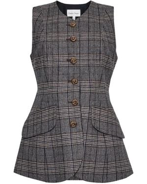 Cara Cara Tess Plaid Vest - Grey