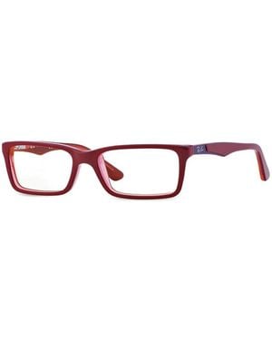 Ray-Ban Gafas Con Montura Rectangular - Rojo