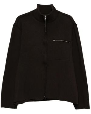 Camiel Fortgens Zip-Up Chest-Pocket Cardigan - Black