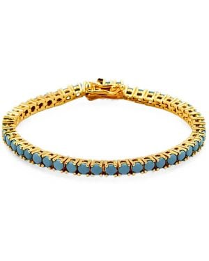 Lady D World Tennis-Embellished Bracelet - Metallic