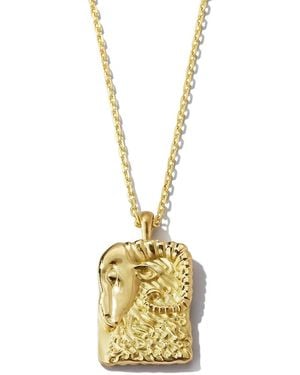 David Webb 18K Aries Pendant Necklace - Metallic