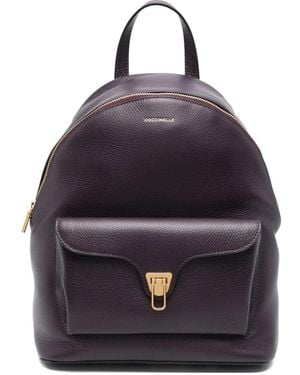 Coccinelle Beat Generation Rucksack aus Leder - Blau
