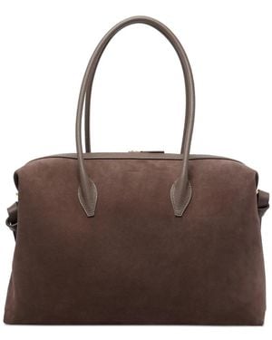 Yuzefi Large Brioche suede holdall - Marrón