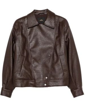 Twinset Chaqueta De Piel - Marrón