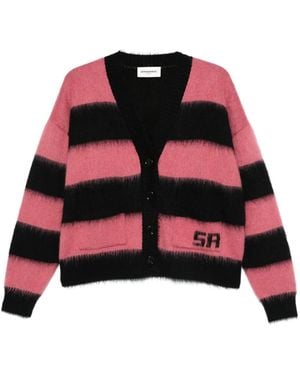 Sonia Rykiel Cardigan A Righe - Rosso