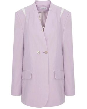 CuAnna Clarisa Double-Breasted Blazer - Purple