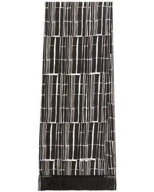 Dolce & Gabbana Printed Silk Scarf - Black