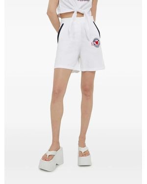 Love Moschino Logo-Embroidered Shorts - White