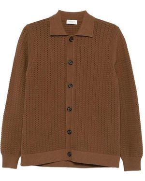 Paolo Pecora Cardigan mit Knopfleiste - Braun