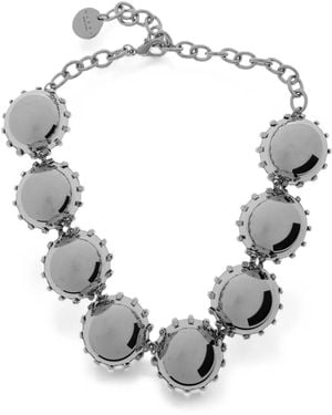 Marni Logo-Engraved Necklace - Metallic