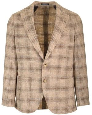 Al Duca d'Aosta Blazer À Motif Tartan - Natural