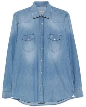 Sartorio Napoli Western-Style Denim Shirt - Blue