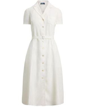 Polo Ralph Lauren ベルテッド ドレス - ホワイト