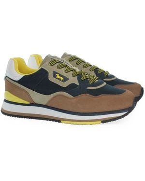 Harmont & Blaine Logo-Patch Paneled Sneakers - Green