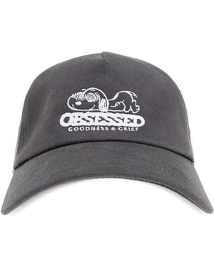 Iceberg Embroidered-Dog Baseball Cap - Grey