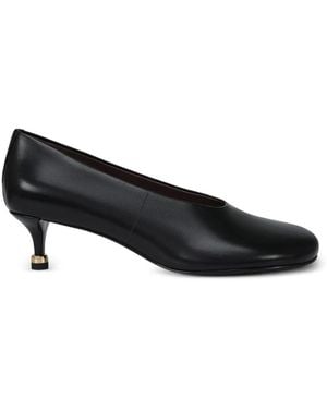 POTAMY Zapatos De Tacón De Piel Con Puntera Redonda - Negro