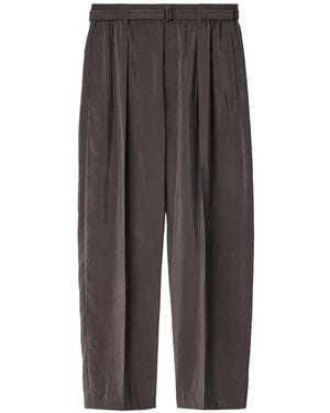 Lemaire Belted Relaxed Trousers - Brown