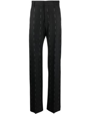 Givenchy Logo-Print Straight-Leg Pants - Black