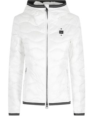 Blauer Camelia Hooded Quilted Jacket - White
