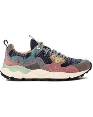 Flower Mountain Yamano 3 Suede-Panelled Sneakers - White