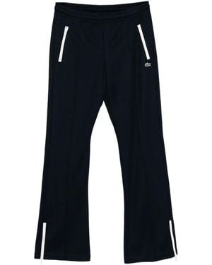 Lacoste Logo-Embroidered Flared Trousers - Blue