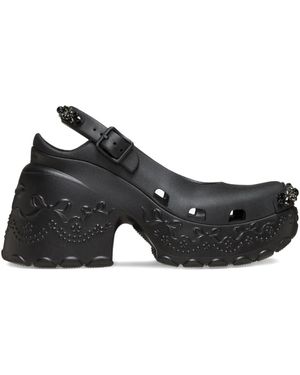 Crocs™ X Simone Rocha embellished block-heel pumps - Negro