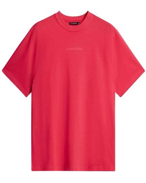 J.Lindeberg Logo-Print T-Shirt - Red