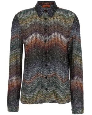 Missoni Chemise À Motif Zig-Zag Brodé De Sequins - Black