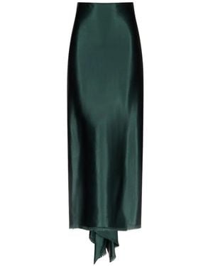 FFORME Jovie Draped-Back Skirt - Green