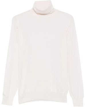 SERGIO MORETTI FIRENZE Roll-Neck Long-Sleeve Jumper - White