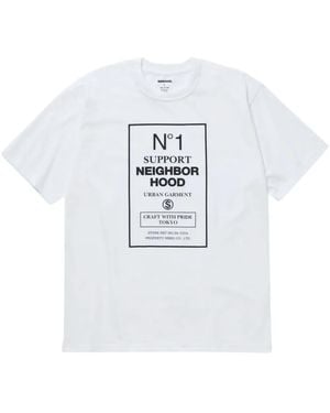 Neighborhood T-Shirt mit grafischem Print - Weiß
