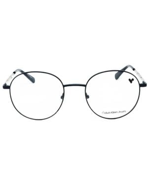 Calvin Klein Brille Mit Rundem Gestell - Mettallic