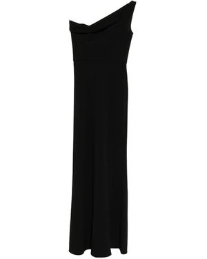 Amsale Crepe One-Shoulder Gown - Black