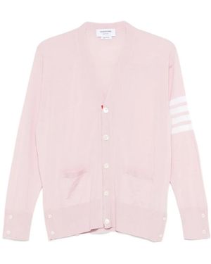 Thom Browne Merino Wool 4-Bar Cardigan - Pink