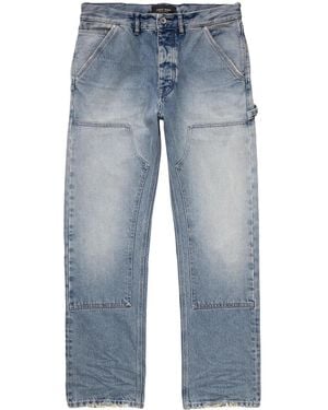Purple Brand Faded-Effect Low-Rise Jeans - Blue