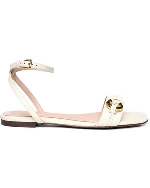 Coccinelle Buckle-Fastening Leather Sandals - White