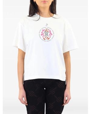 Daily Paper Graphic-Print Side-Slit T-Shirt - White